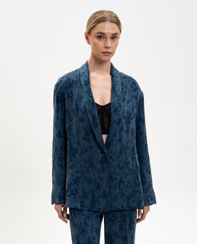 Momoni PICEA blue patterned jacket MOJA003MO13