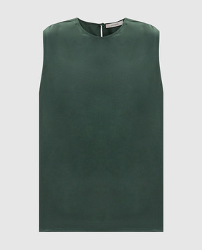 Asceno Green Trento silk top T088F03C509