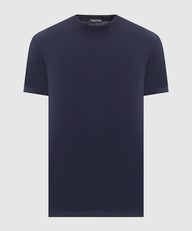 Camiseta azul de algodón