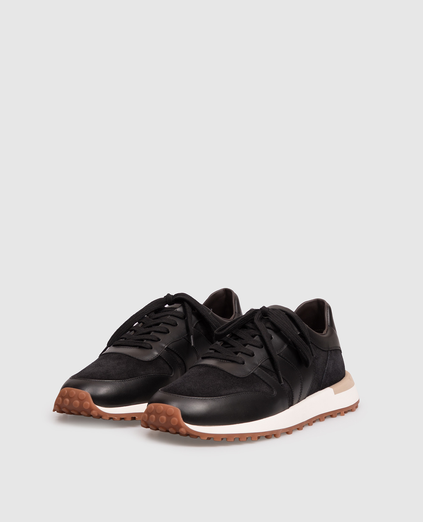 Black leather sneakers Brett Johnson 2