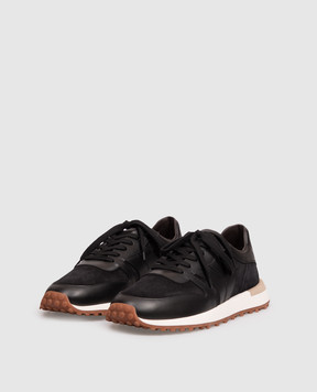 Brett Johnson Black leather sneakers FW26SH3OPENOI