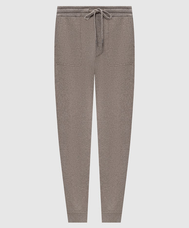 Beige kasjmier joggingbroek