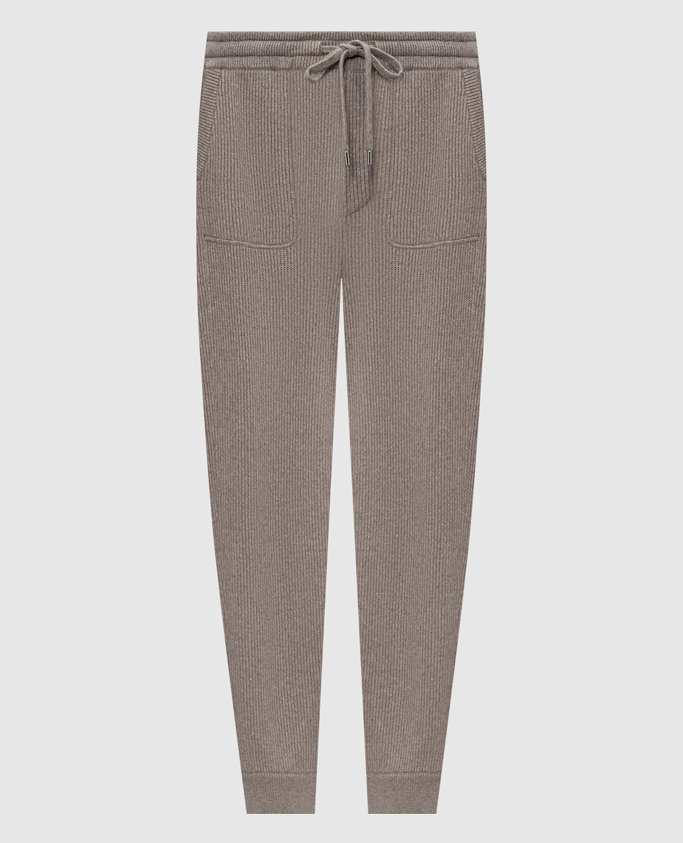 Beige cashmere joggers