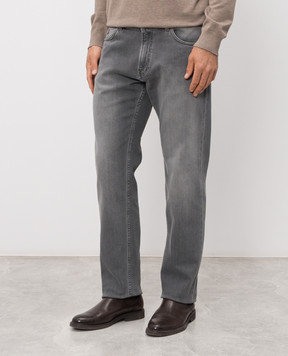 Trussardi Grey jeans with logo patch P403H404868NMJ380D71