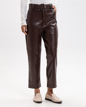 Twinset Brown pants with belt 262TP2051