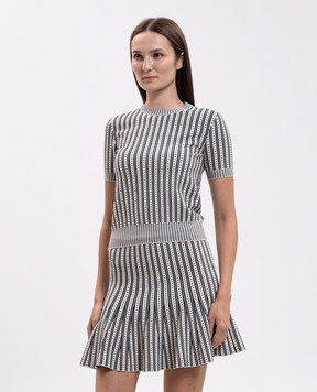 Alexander McQueen Ivory striped top 876343Q1BH0