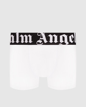 Palm Angels Set of white trunks with contrasting logo PLA1UMBTR11BI