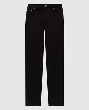 Ami Paris Black jeans with logo patch HTR001DE0131