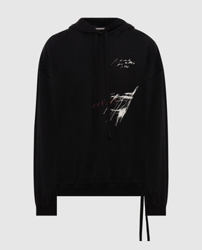Ann Demeulemeester Bardi Comfort black hoodie B0014213FA185