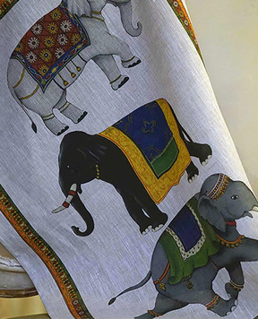 TESSITURA TOSCANA TELERIE Barnum Grey Linen Kitchen Towel NC170027080037