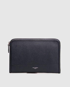 Dolce&Gabbana Blue leather clutch Atene BM2528A0701