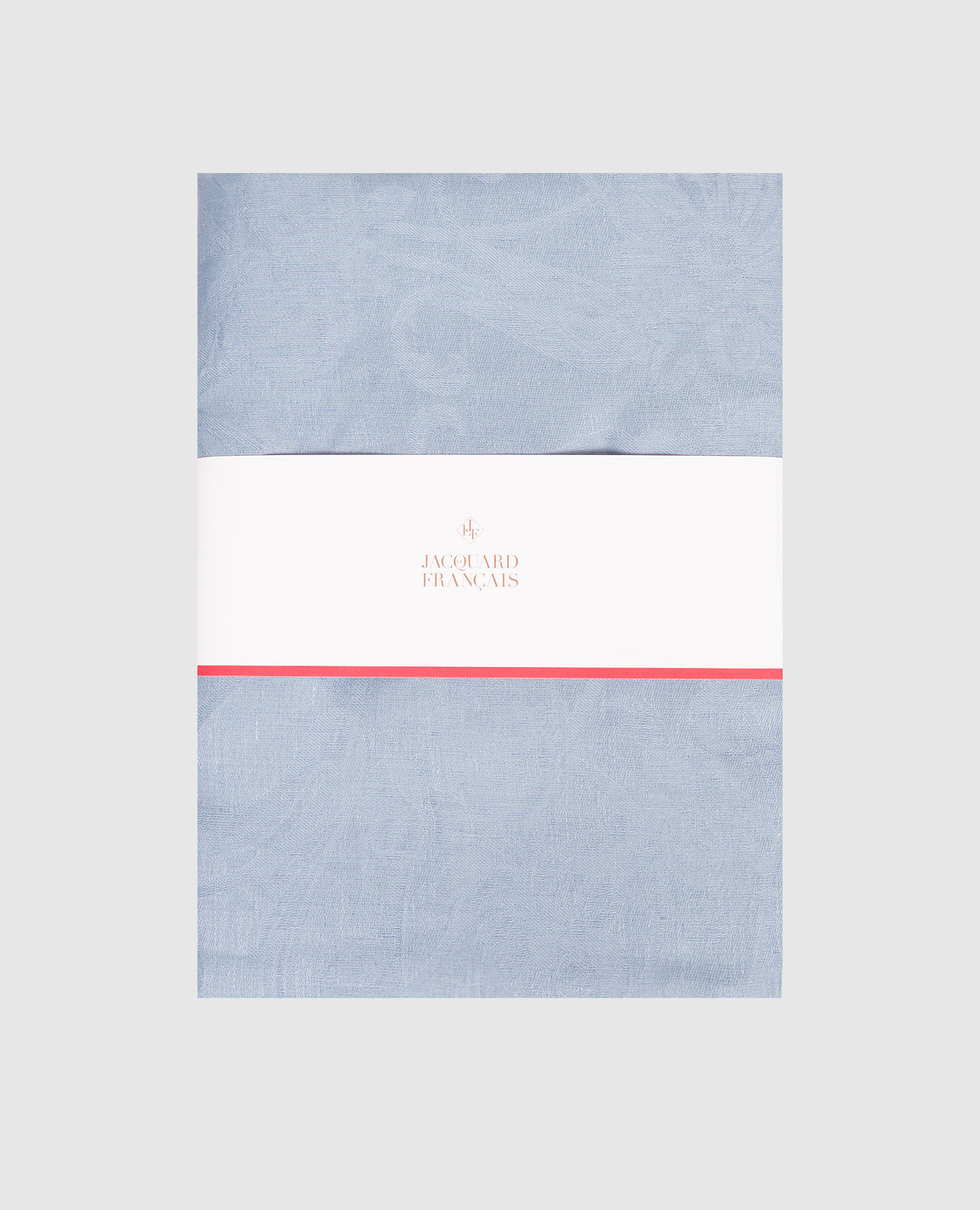 

Tivoli Blue Round Linen Tablecloth with Pattern Le Jacquard Fraincais, Light blue