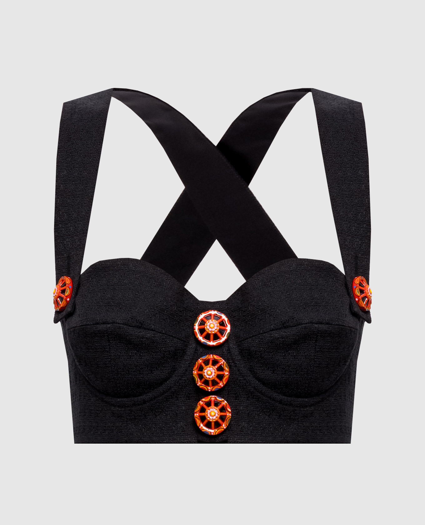 Black bustier top