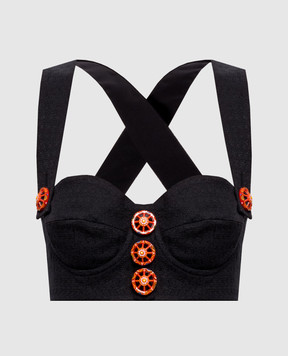 Dolce&Gabbana Black bustier top F7BY9TFU9AU