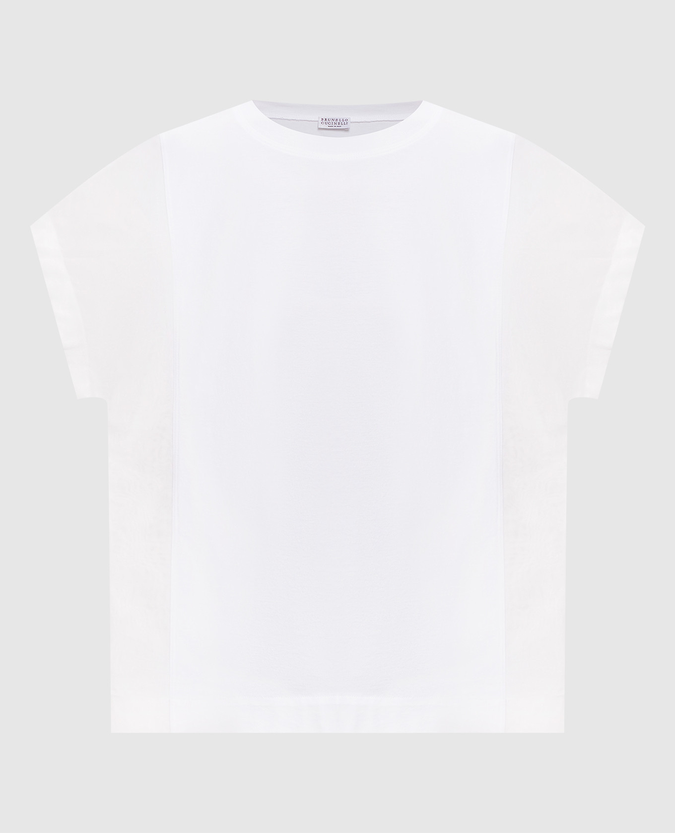 White straight-cut T-shirt