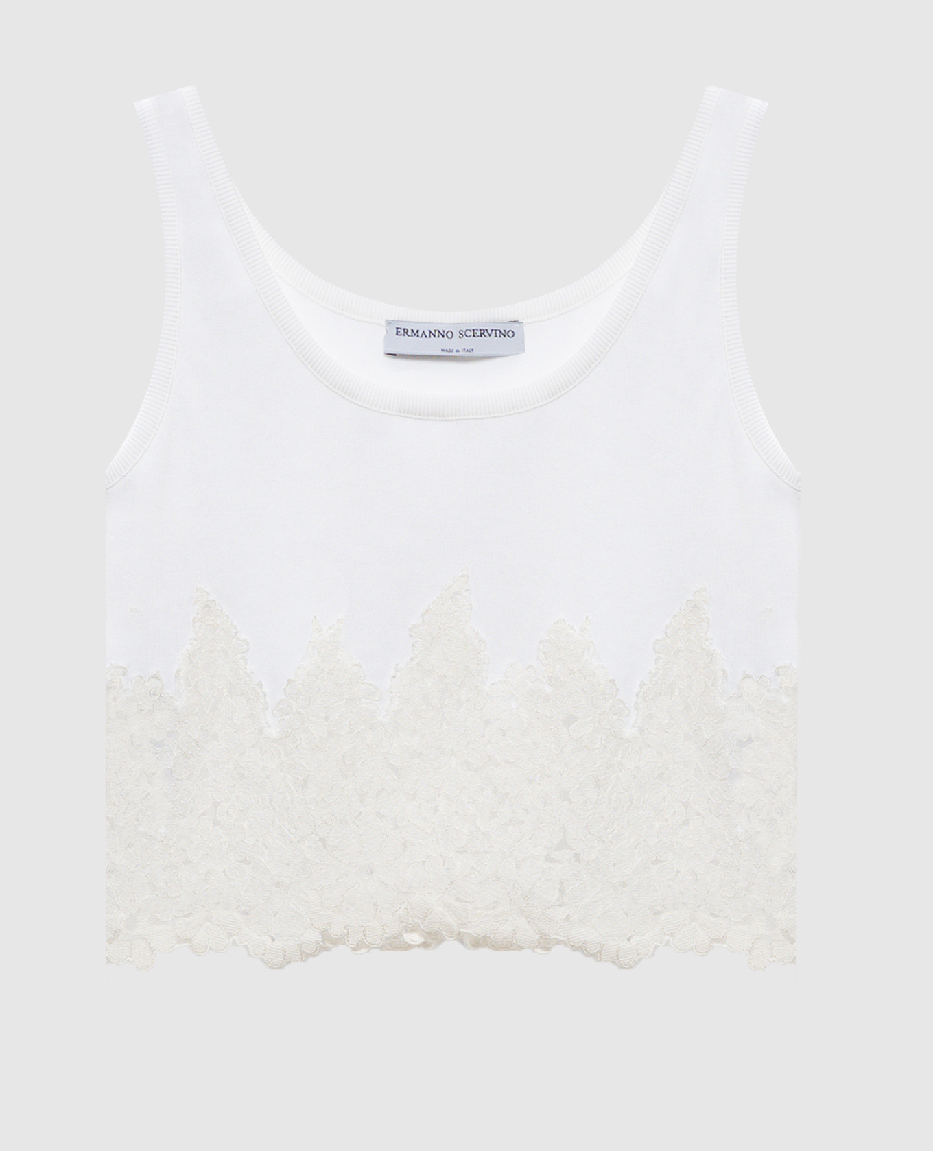 

White top with lace Ermanno Scervino