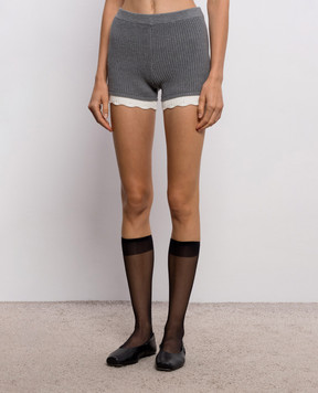 Twinset Gray shorts with wool 262AP3042