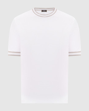 Peserico White t-shirt with edging R59495F149173T