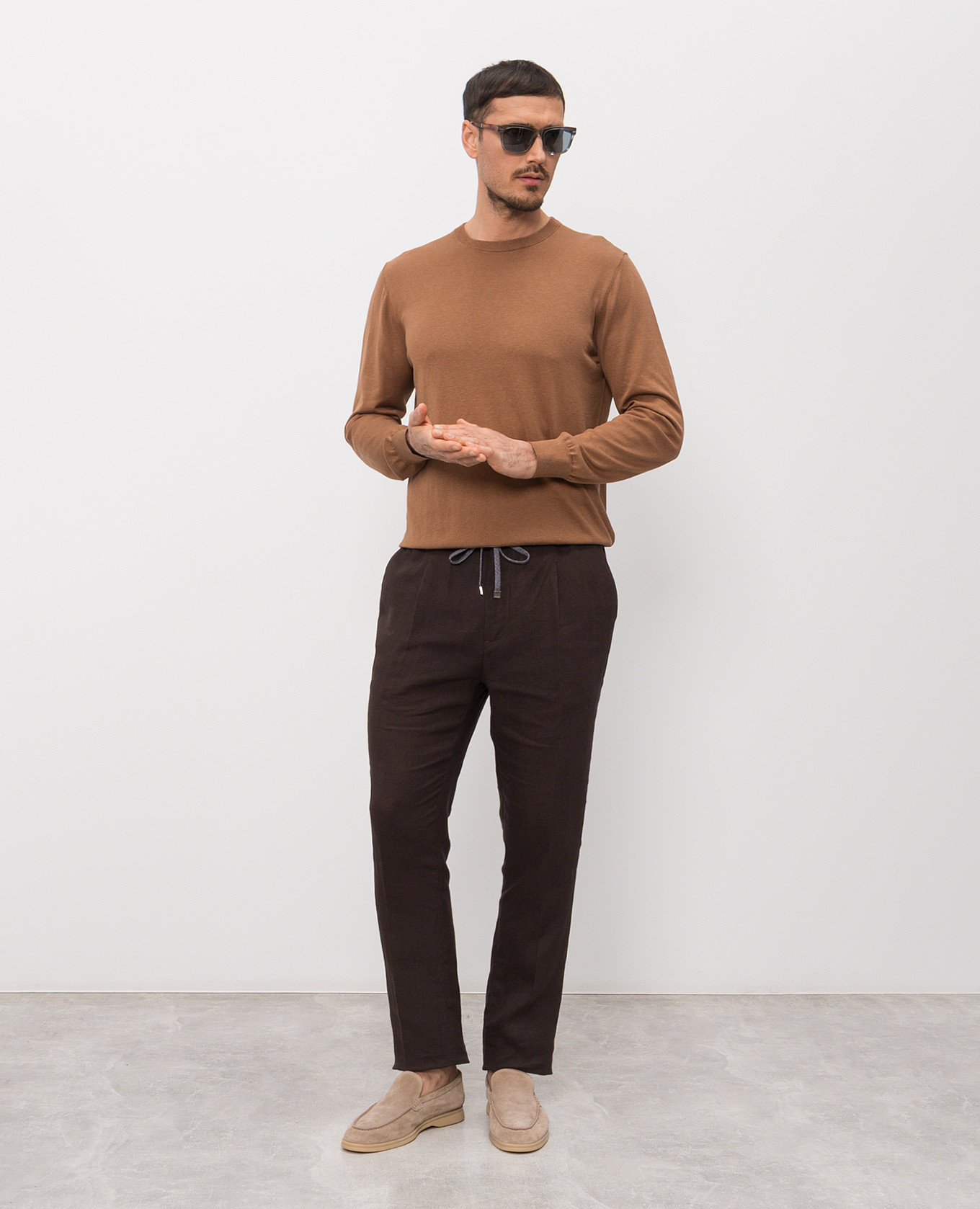 Brown sweater with silk Cashmere&Whiskey 2