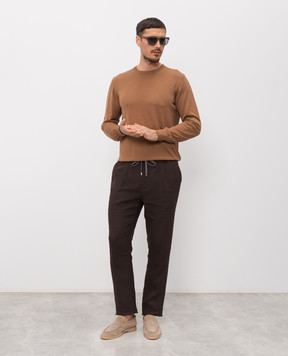 Cashmere&Whiskey Brown sweater with silk MU8122318517R