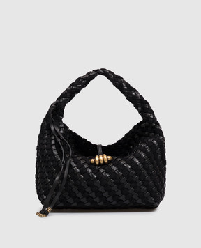 Gianni Chiarini Aurelie Black Woven Hobo Bag BS12065COMMWPLINT