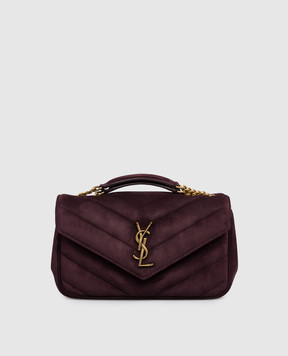 Saint Laurent Loulou purple suede bag 801437AAEY6