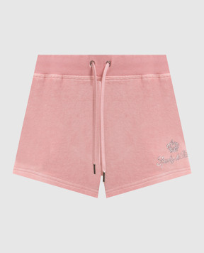 Sporty & Rich Juicy pink velour shorts SH057716689PI07