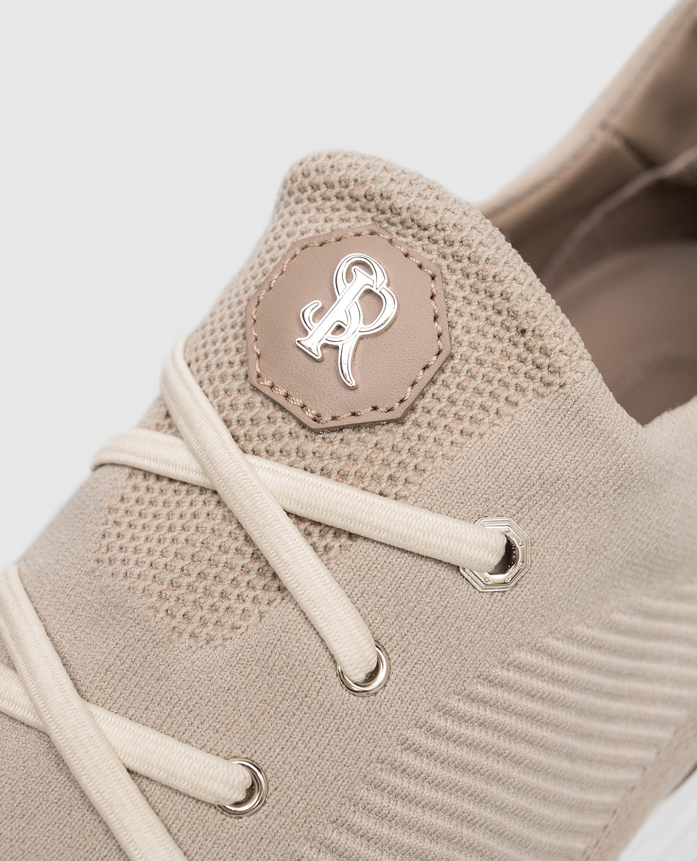 

Beige sneakers with logo Stefano Ricci