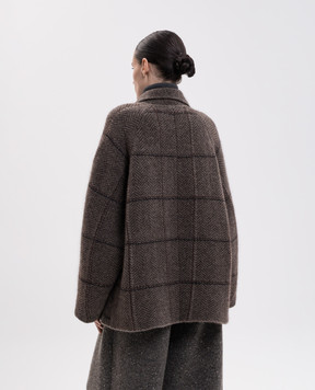 BOBOUTIC Brown coat with wool pattern 5187