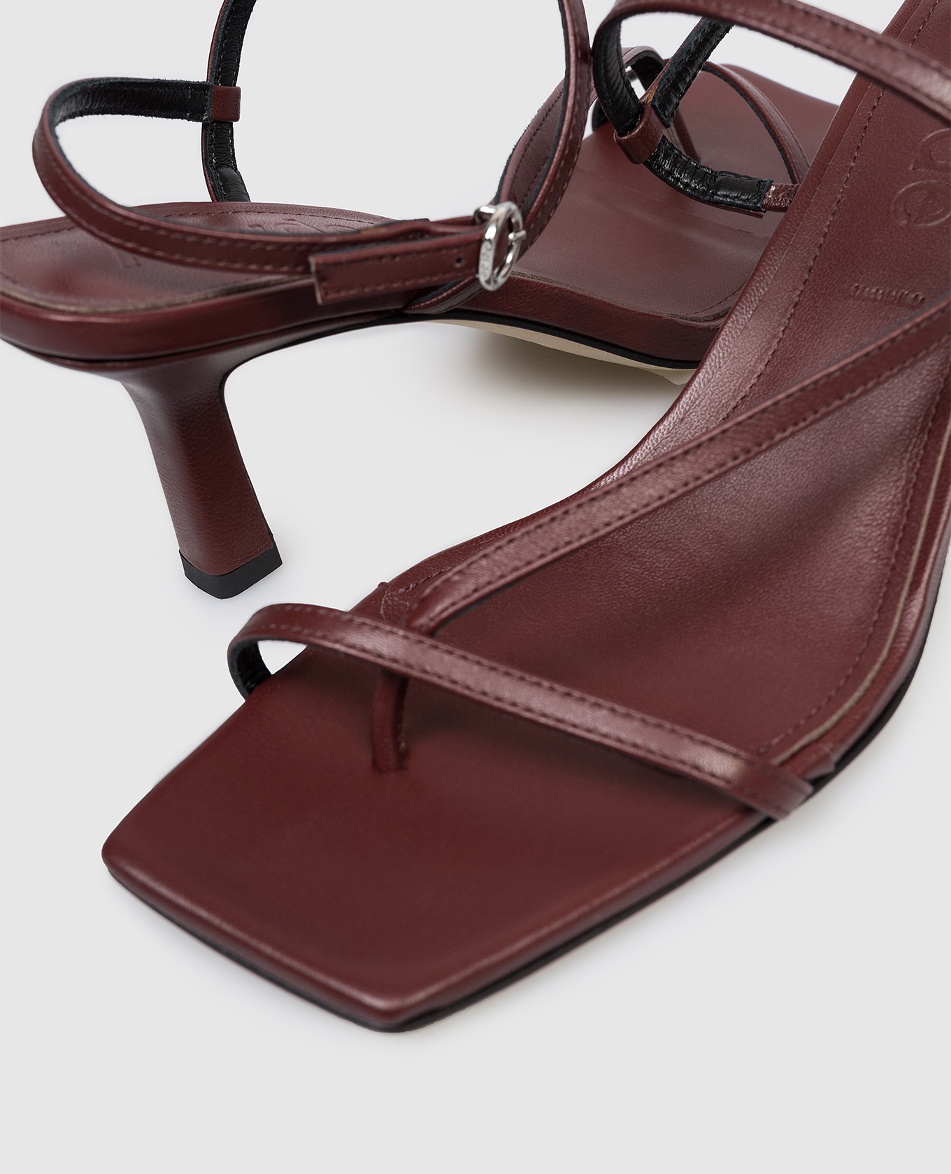 Elise burgundy leather sandals Aeyde 5