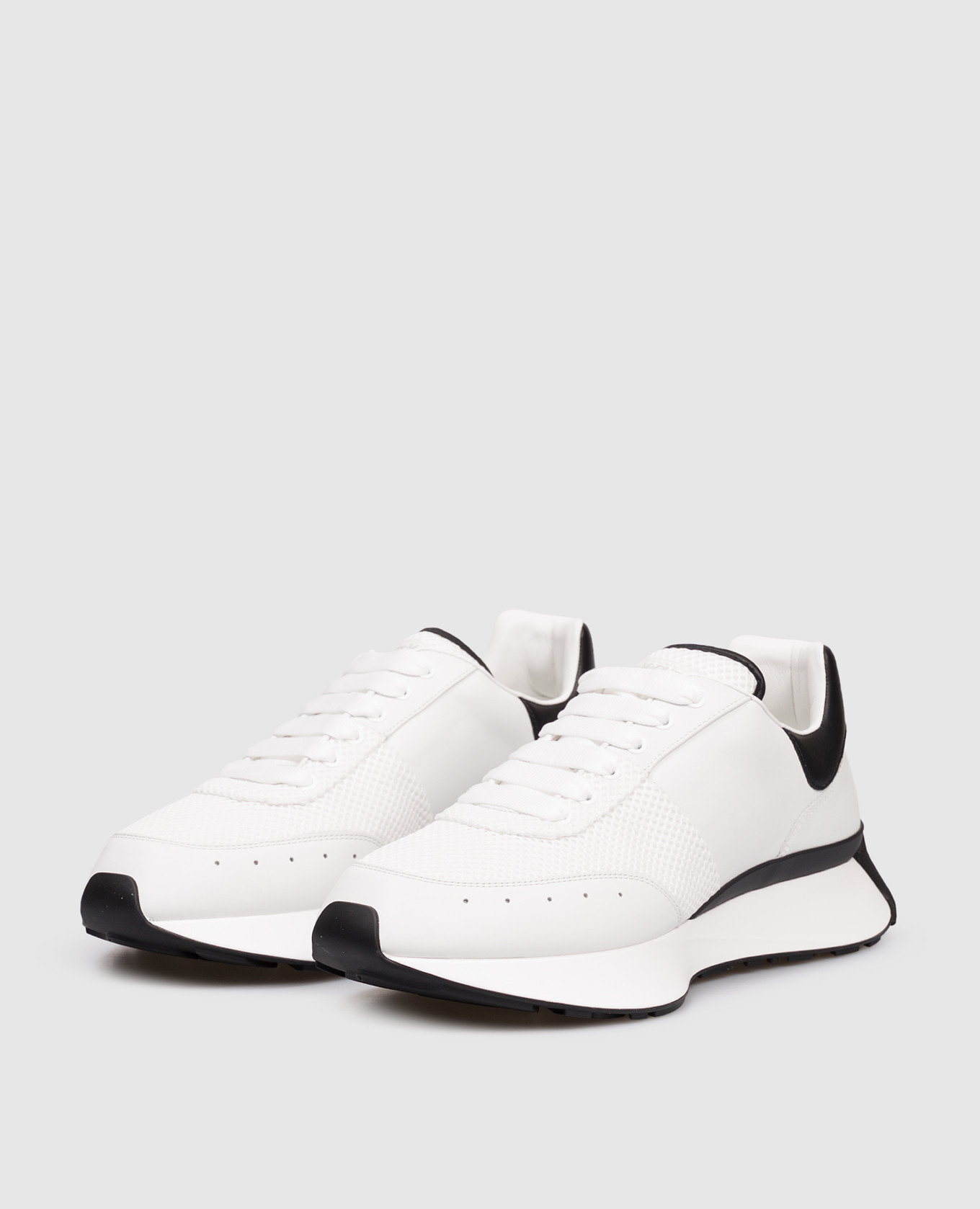 White combination sneakers with logo Alexander McQueen 2