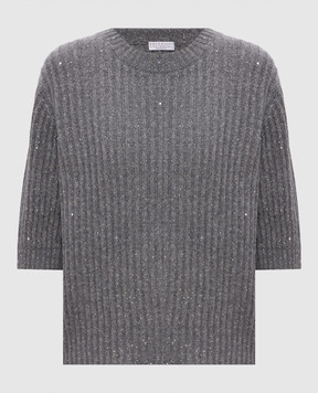 Brunello Cucinelli Gray cashmere and wool jumper MBM753520P