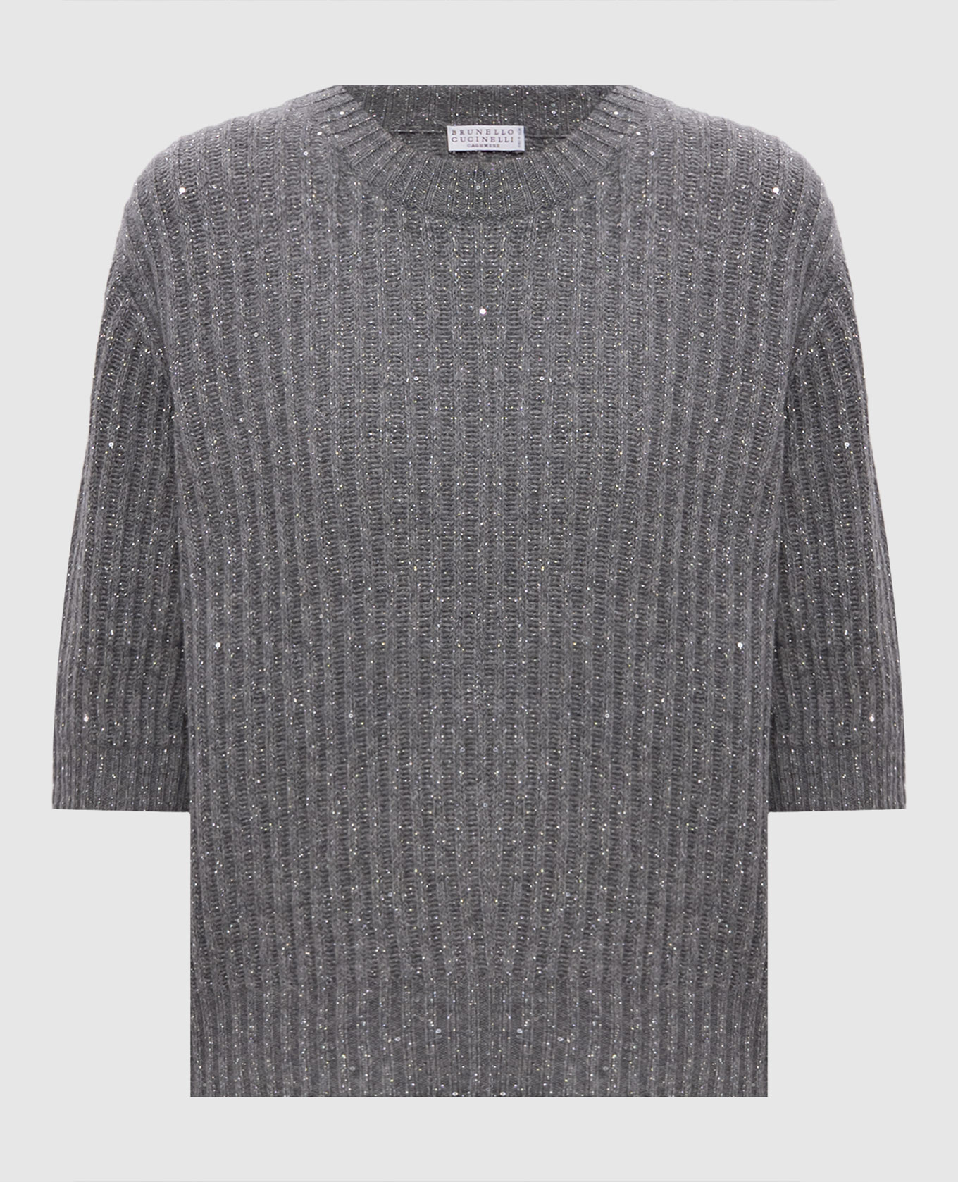 Gray cashmere and wool jumper
