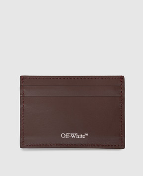 Off-White Burgundy leather cardholder Jitney OWWND03F26LT01