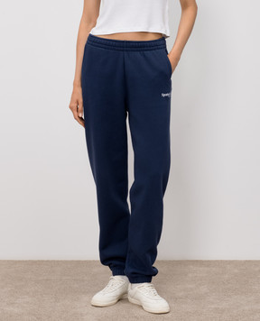 Sporty & Rich Blue joggers with logo print PA070710087BL106w