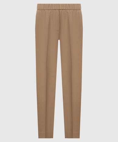 Beige wool pants