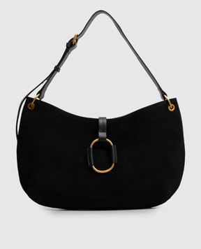 Twinset Black suede hobo bag 262TB7151