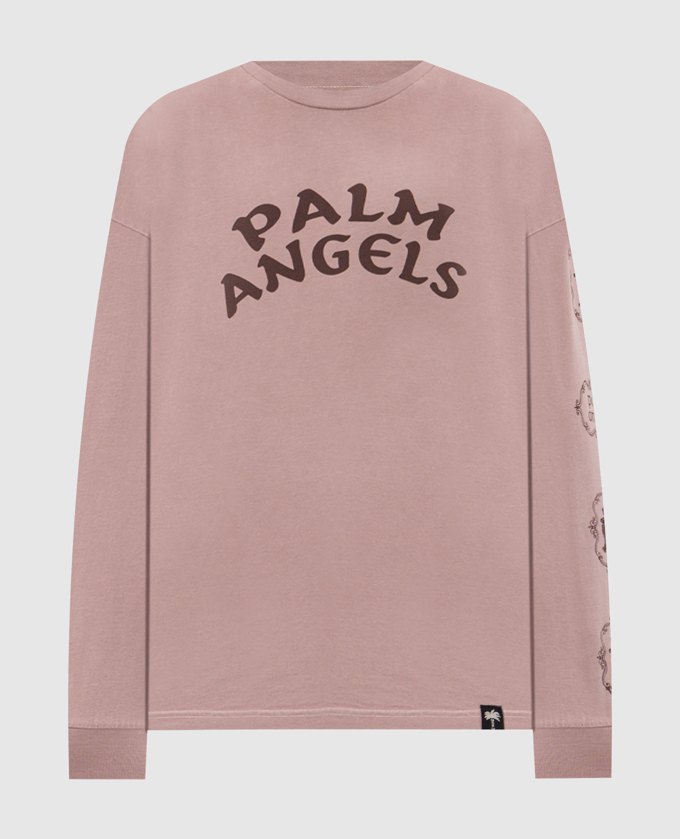 Pink long sleeve with Devil Herald print Palm Angels