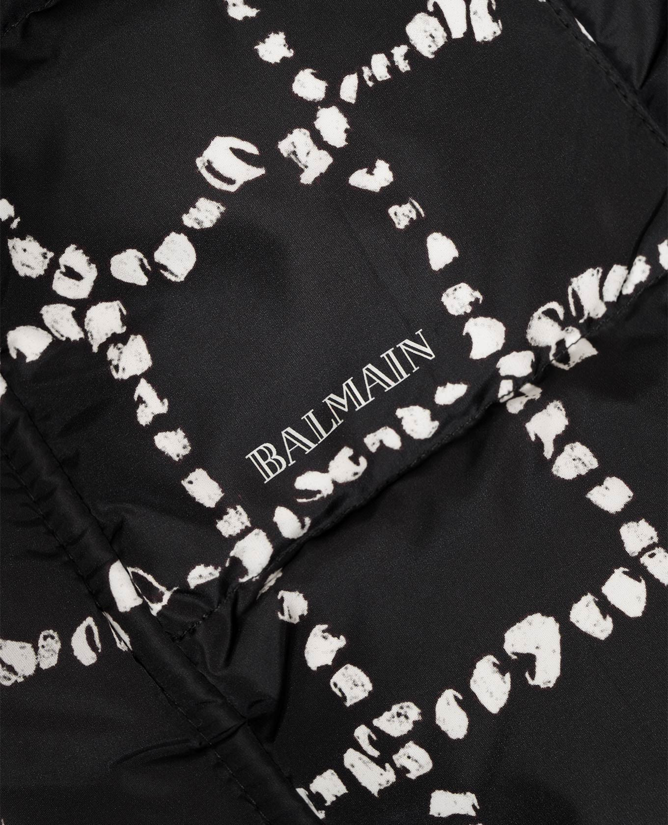 Children's black checked down jacket Balmain 3