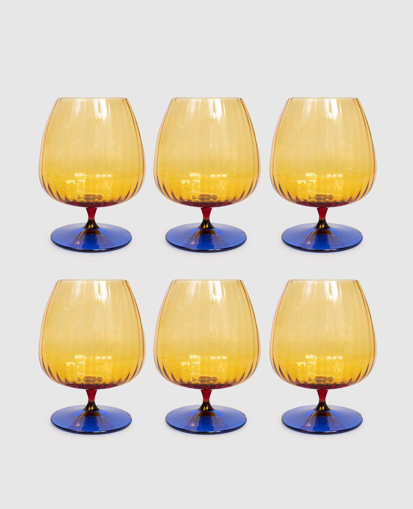 

Set of yellow cognac glasses Joy 6 pcs La Reine