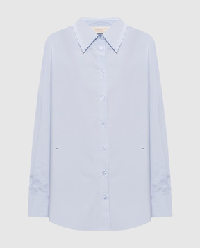 Twinset Blue shirt with logo embroidery 261TE2010