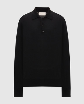 Ami Paris Black wool polo shirt HPL457KN0197