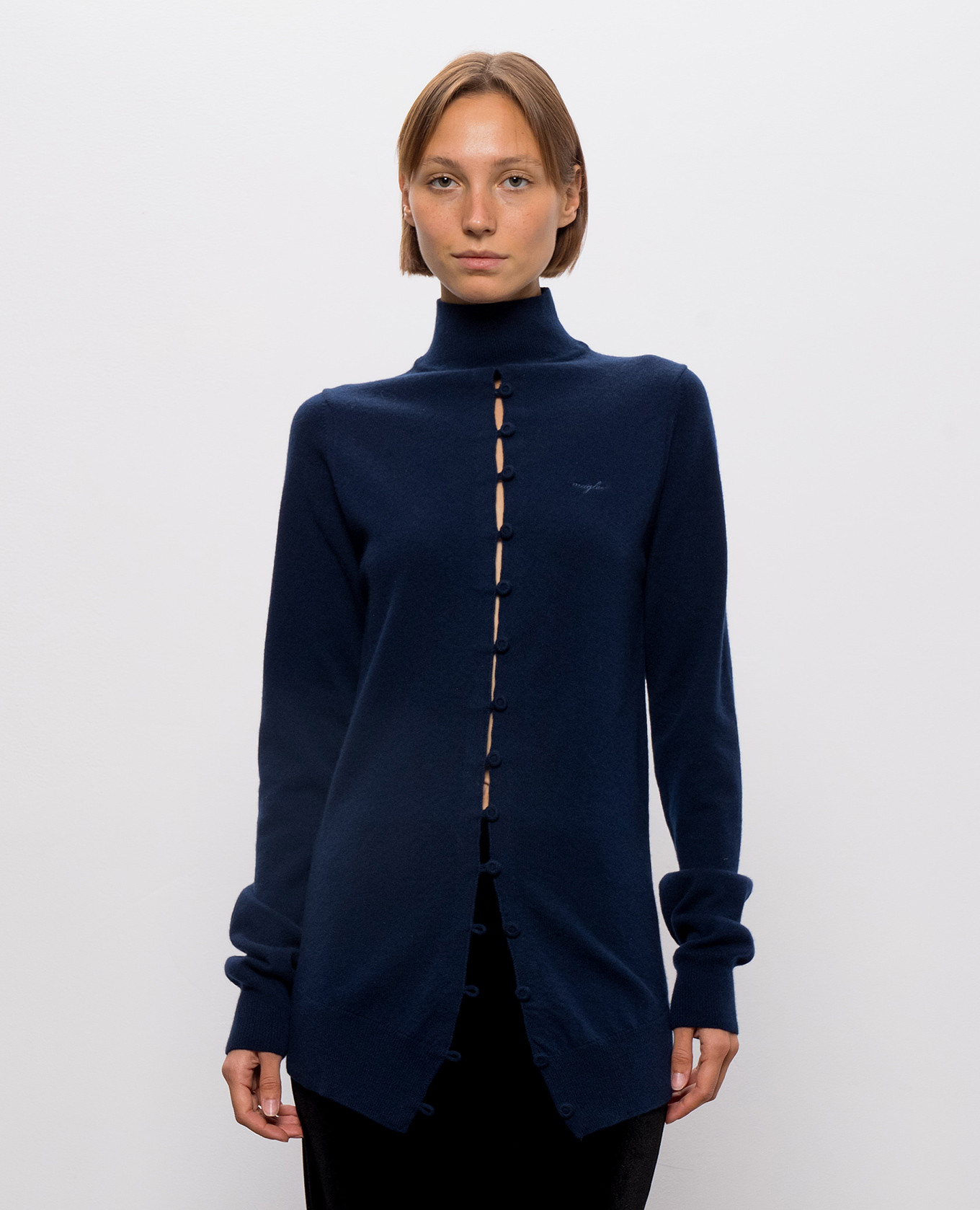 Blue top with logo embroidery Thierry Mugler 3