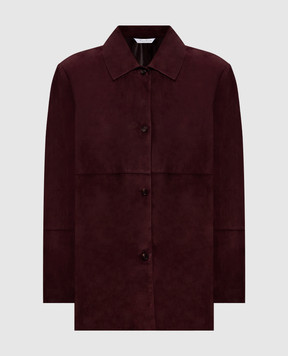 Max Mara GOCCE burgundy suede shirt SMMGOCCE