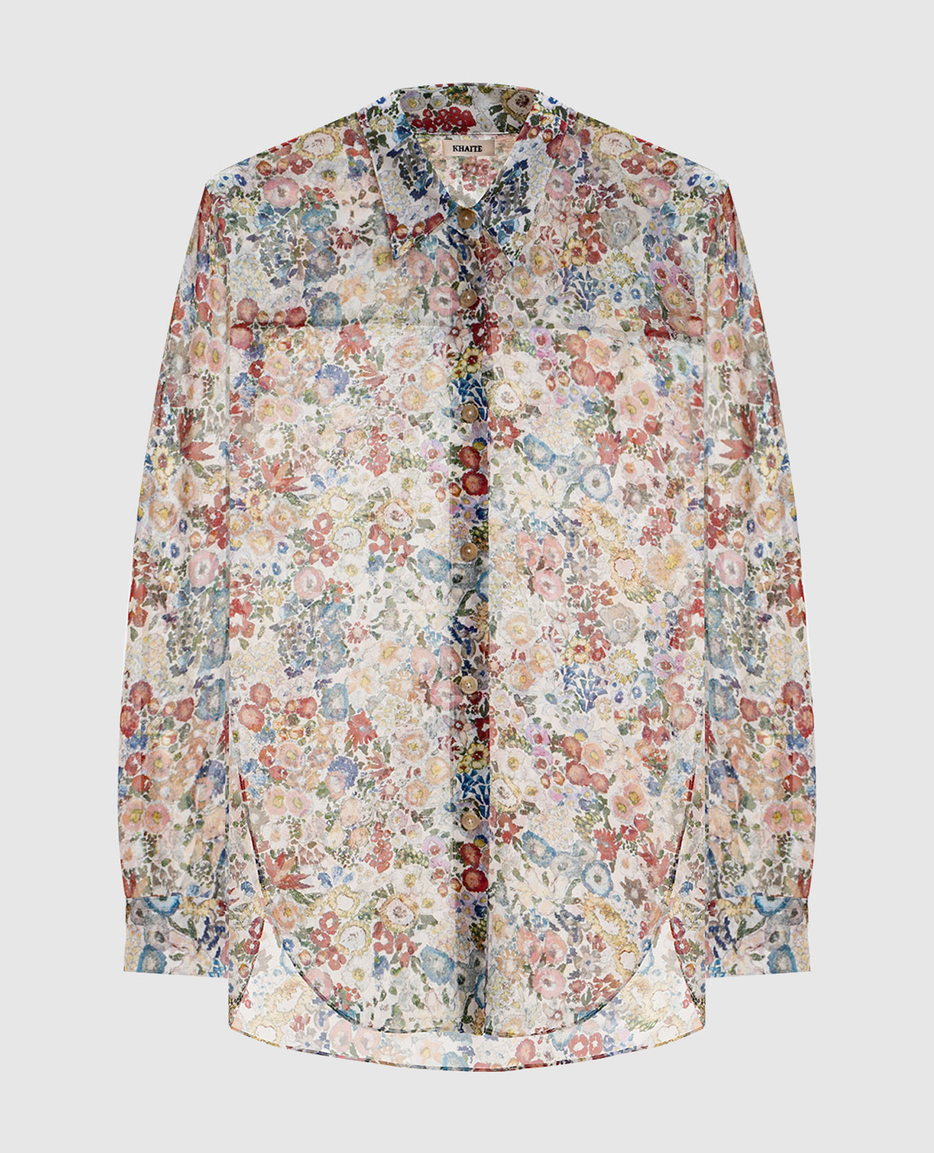 

Goya printed silk blouse Khaite, White