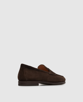 Santoni Brown suede loafers WUNY72357SI9NAEA