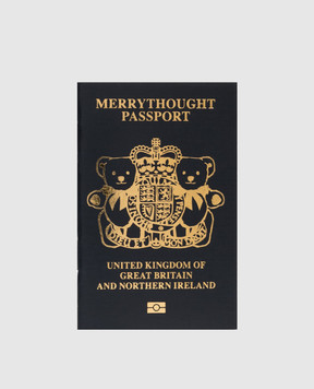 Merrythought Blue Teddy Bear Passport with Logo TBPTUK