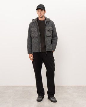 C.P. Company Grey jacket with logo patch MOW104A110745G