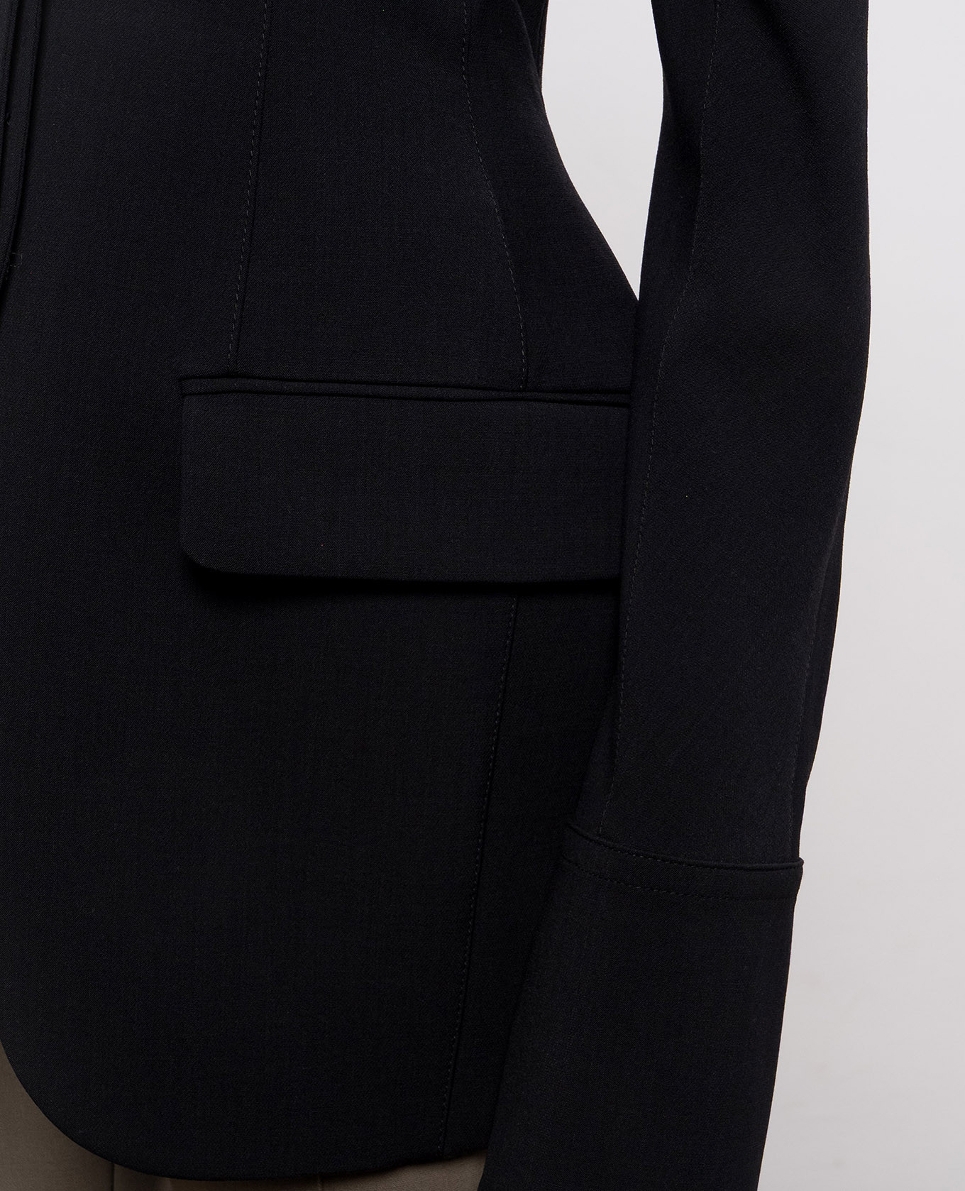 Black shirt jacket with wool Thierry Mugler 4