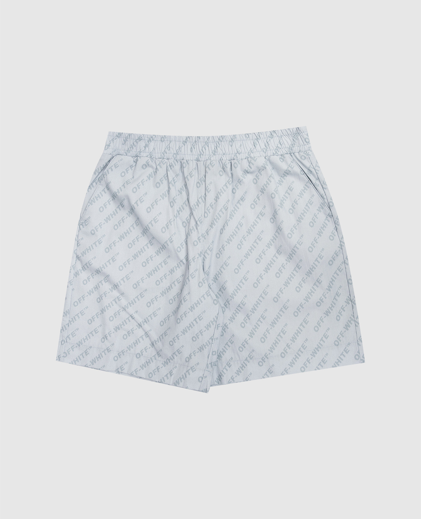 

Children's blue shorts with logo print Off-White, Light blue